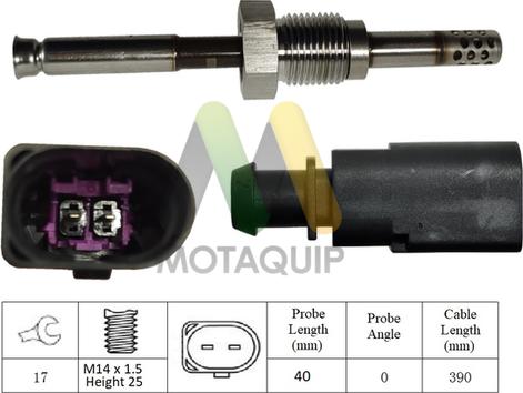 Motaquip LVET397 - Датчик, температура выхлопных газов www.autospares.lv