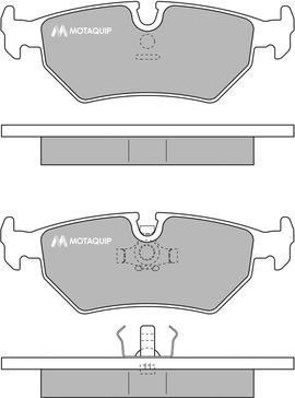 Motaquip LVXL606 - Тормозные колодки, дисковые, комплект www.autospares.lv