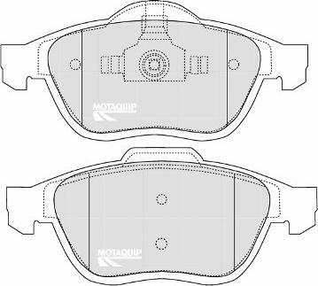 Motaquip LVXL1093 - Тормозные колодки, дисковые, комплект www.autospares.lv