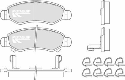 Motaquip LVXL1256 - Тормозные колодки, дисковые, комплект www.autospares.lv