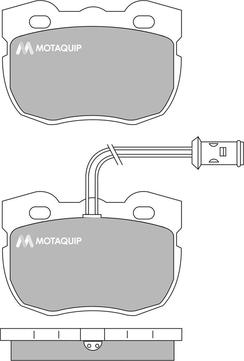 Motaquip LVXL385 - Bremžu uzliku kompl., Disku bremzes autospares.lv