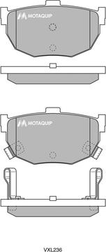 Motaquip LVXL236 - Brake Pad Set, disc brake www.autospares.lv