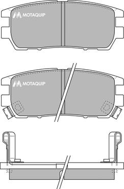 Motaquip LVXL722 - Bremžu uzliku kompl., Disku bremzes www.autospares.lv