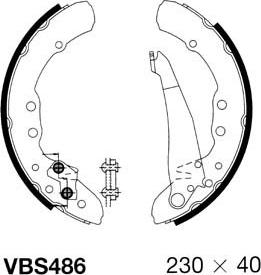 Motaquip VBS486 - Bremžu loku komplekts autospares.lv