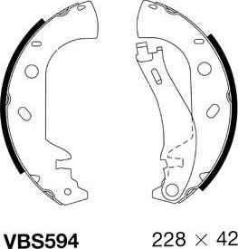 Motaquip VBS594 - Bremžu loku komplekts autospares.lv