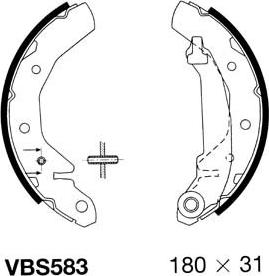 Motaquip VBS583 - Bremžu loku komplekts www.autospares.lv