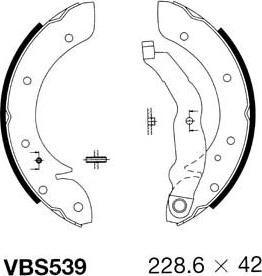 Motaquip VBS539 - Bremžu loku komplekts autospares.lv