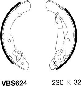 Motaquip VBS624 - Bremžu loku komplekts autospares.lv