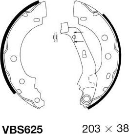 Motaquip VBS625 - Bremžu loku komplekts www.autospares.lv