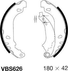 Motaquip VBS626 - Bremžu loku komplekts autospares.lv