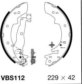 Motaquip VBS112 - Brake Shoe Set www.autospares.lv