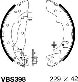 Motaquip VBS398 - Bremžu loku komplekts autospares.lv