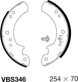 Motaquip VBS346 - Bremžu loku komplekts autospares.lv