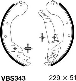 Motaquip VBS343 - Bremžu loku komplekts autospares.lv