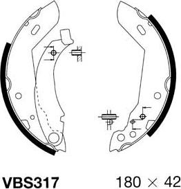 Motaquip VBS317 - Bremžu loku komplekts autospares.lv