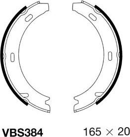 Motaquip VBS384 - Bremžu loku kompl., Stāvbremze www.autospares.lv