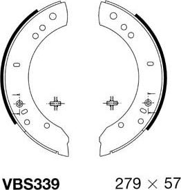 Motaquip VBS339 - Bremžu loku komplekts www.autospares.lv