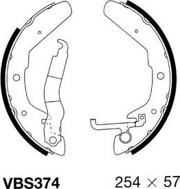 Motaquip VBS374 - Bremžu loku komplekts www.autospares.lv