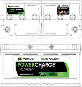 Motaquip VBZA19 - Starter Battery www.autospares.lv