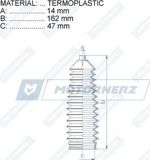 Motorherz RDZ0456MG - Putekļusargs, Stūres iekārta www.autospares.lv