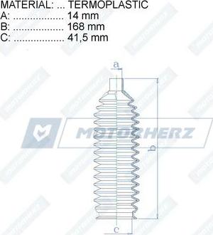 Motorherz RDZ0488MG - Putekļusargs, Stūres iekārta www.autospares.lv