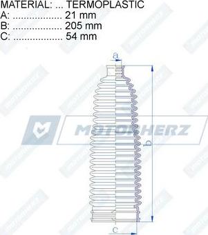 Motorherz RDZ0475MG - Putekļusargs, Stūres iekārta www.autospares.lv