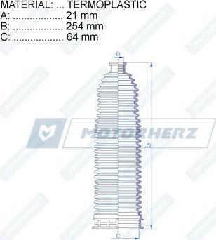 Motorherz RDZ0476MG - Putekļusargs, Stūres iekārta www.autospares.lv