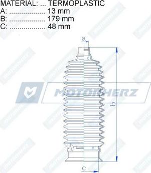 Motorherz RDZ0521MG - Putekļusargs, Stūres iekārta autospares.lv