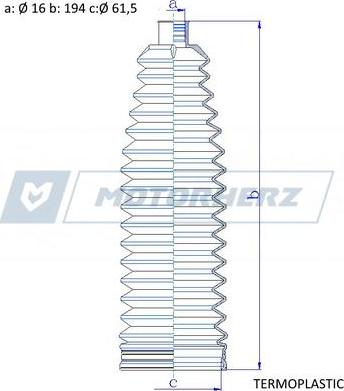 Motorherz RDZ0623MG - Putekļusargs, Stūres iekārta autospares.lv