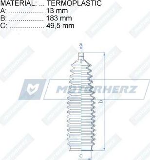 Motorherz RDZ0055MG - Putekļusargs, Stūres iekārta www.autospares.lv