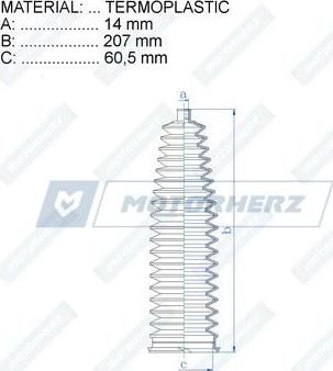 Motorherz RDZ0078MG - Putekļusargs, Stūres iekārta autospares.lv