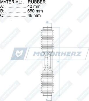 Motorherz RDZ0191MG - Putekļusargs, Stūres iekārta www.autospares.lv