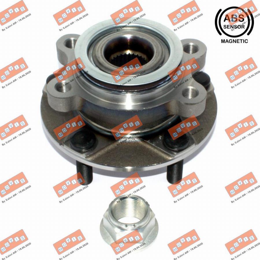 MOVIS ASB2409 - Подшипник ступицы колеса, комплект www.autospares.lv