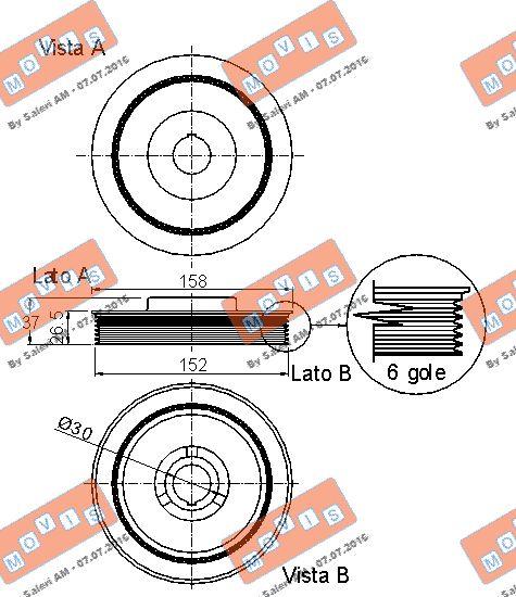 MOVIS AST9028 - Шкив коленчатого вала www.autospares.lv