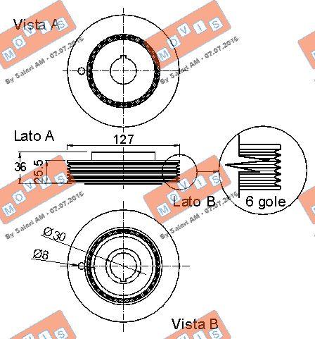 MOVIS AST9117 - Шкив коленчатого вала www.autospares.lv