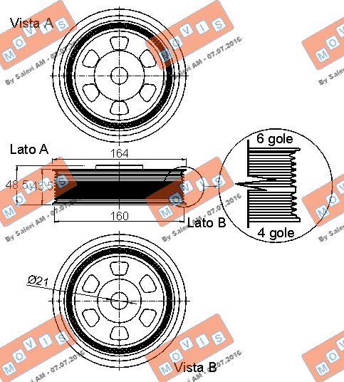 MOVIS AST9281 - Piedziņas skriemelis, Kloķvārpsta www.autospares.lv