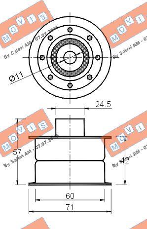 MOVIS AST1420 - Parazīt / Vadrullītis, Zobsiksna www.autospares.lv