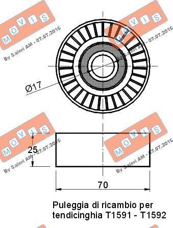 MOVIS AST1558 - Parazīt / Vadrullītis, Ķīļrievu siksna autospares.lv