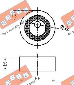 MOVIS AST1604 - Spriegotājrullītis, Gāzu sadales mehānisma piedziņas siksna www.autospares.lv