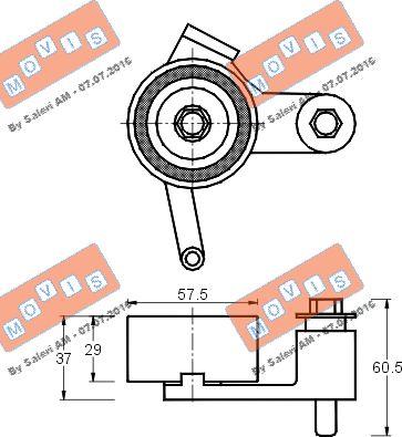 MOVIS AST1614 - Spriegotājrullītis, Gāzu sadales mehānisma piedziņas siksna autospares.lv