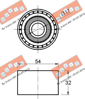 MOVIS AST1610 - Deflection / Guide Pulley, timing belt www.autospares.lv