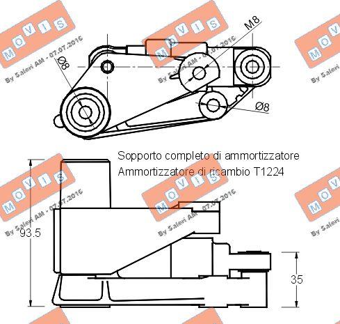 MOVIS AST1627 - Siksnas spriegotājs, Ķīļsiksna autospares.lv