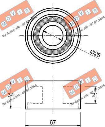 MOVIS AST1016 - Parazīt / Vadrullītis, Zobsiksna autospares.lv