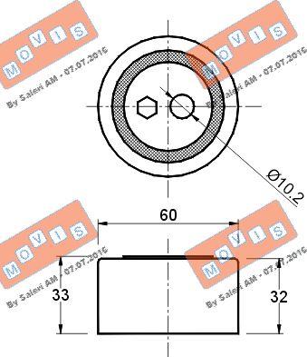 MOVIS AST1084 - Направляющий ролик, зубчатый ремень ГРМ www.autospares.lv