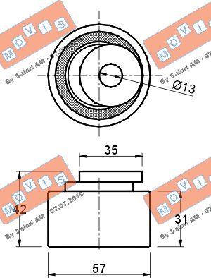 MOVIS AST1118 - Spriegotājrullītis, Gāzu sadales mehānisma piedziņas siksna autospares.lv