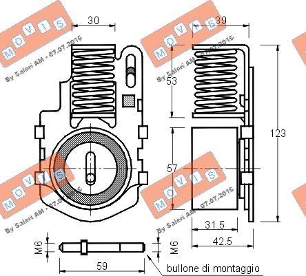 MOVIS AST1113 - Натяжной ролик, зубчатый ремень ГРМ www.autospares.lv