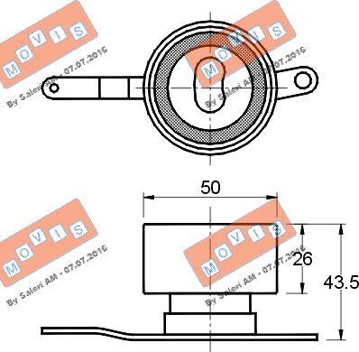 MOVIS AST1387 - Натяжной ролик, зубчатый ремень ГРМ www.autospares.lv