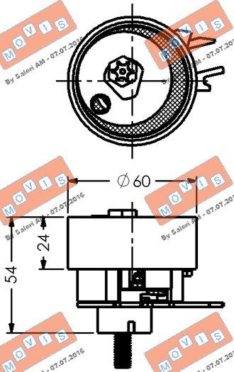 MOVIS AST1782 - Tensioner Pulley, timing belt www.autospares.lv