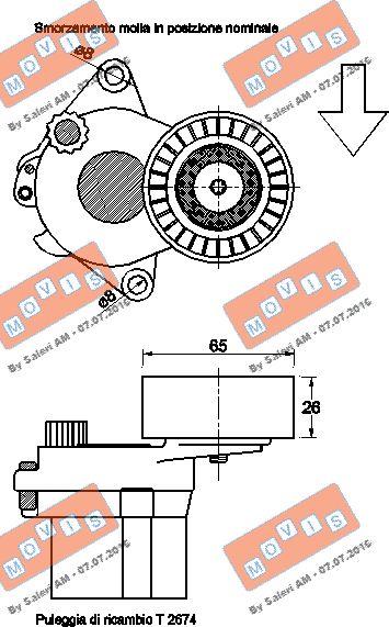 MOVIS AST3575 - Натяжитель, поликлиновый ремень www.autospares.lv