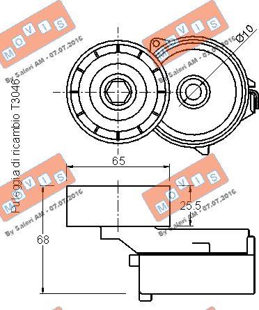 MOVIS AST3045 - Siksnas spriegotājs, Ķīļsiksna www.autospares.lv